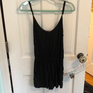 Black romper with pockets